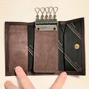 Rolfs Vintage Wine Red Leather Key Kaddy